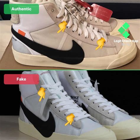 nike x off white blazer fake vs real|nike blazer off white scam.